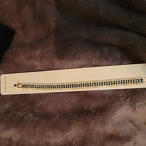 Brand New 7 inch Green Stoned Bracelet